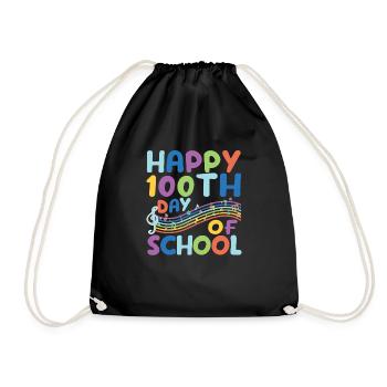 100e jour d’école, professeur de musique, musicien - Sac de sport léger - noir - Devant