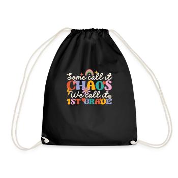 Retro Some call it chaos We call it - Drawstring Bag - black - Front