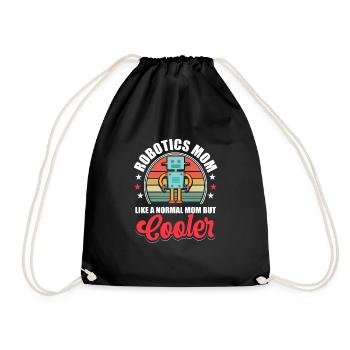 Rétro Robotique Maman Femmes Construire Robot Vintage - Sac de sport léger - noir - Devant