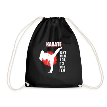 Karate Quote Design inspirant pour Karaté-ka - Sac de sport léger - noir - Devant