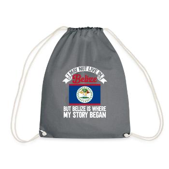 Belize Flagge Belizer - Turnbeutel - Grau - Vorne