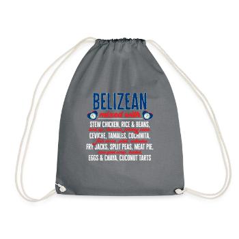 Belize Flag Belizean - Drawstring Bag - grey - Front