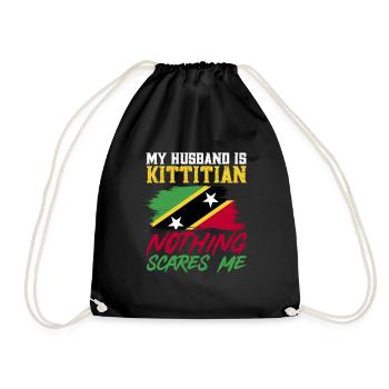 Drapeau de Saint-Kitts-et-Nevis - Sac de sport léger - noir - Devant