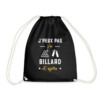 je peux pas j'ai billard boules apéro humour - Sac de sport léger - noir - Devant