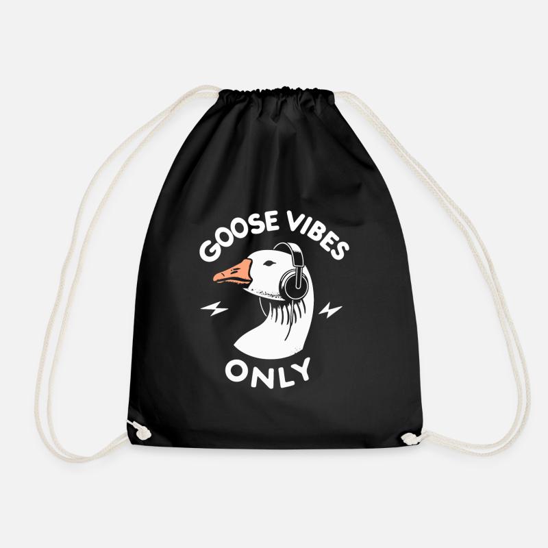 Nur Goose Vibes - Musik Meme - Turnbeutel - Schwarz