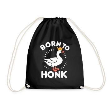 Geboren als Sohn von Honk – Royal Goose - Turnbeutel - Schwarz - Vorne