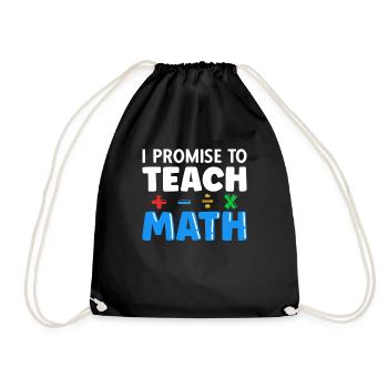 math teacher saying mathematician - Drawstring Bag - black - Front