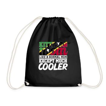 Flag of Saint Kitts and Nevis - Drawstring Bag - black - Front