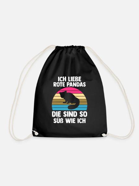 Roter Panda - Turnbeutel - Schwarz