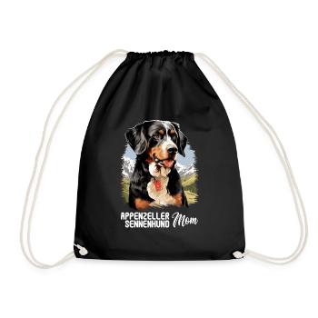 Hund Appenzeller Sennenhund - Turnbeutel - Schwarz - Vorne