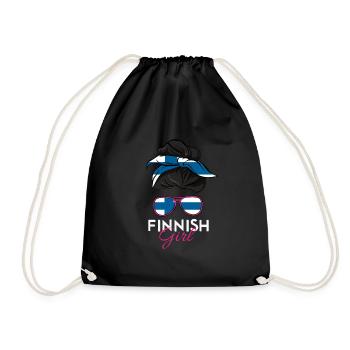 Filles finlandaises - Sac de sport léger - noir - Devant