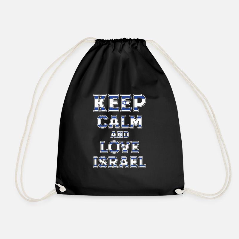Keep Calm Israel - Turnbeutel - Schwarz
