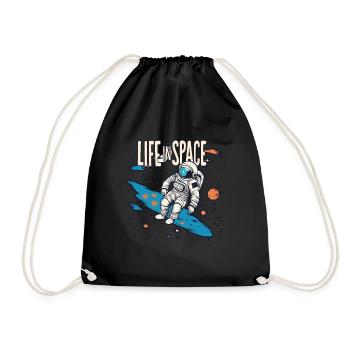 LIFE IN SPACE - Turnbeutel - Schwarz - Vorne