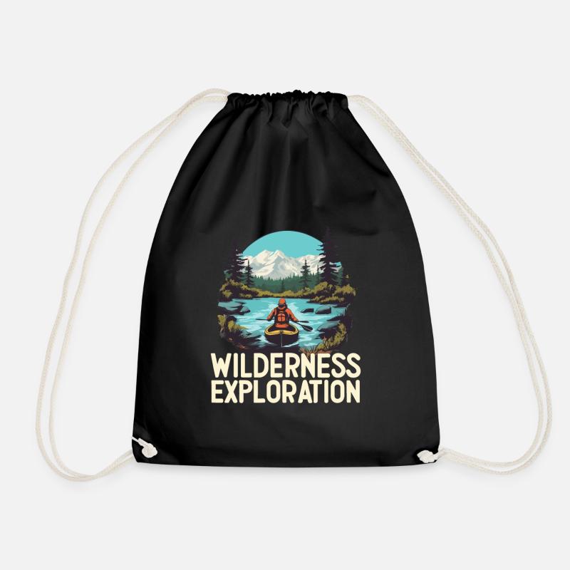 WILDERNESS EXPLORATION - Drawstring Bag - black