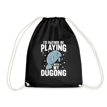 Dugong Manatees Manatee - Drawstring Bag - black - Front