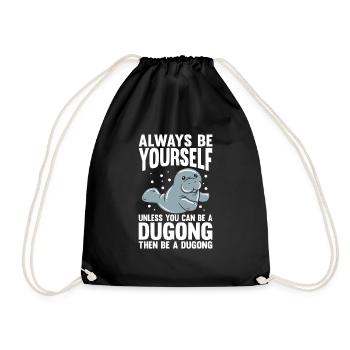 Dugong Manatees Manatee - Drawstring Bag - black - Front