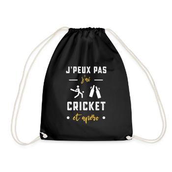 je peux pas j'ai cricket apéro humour - Sac de sport léger - noir - Devant