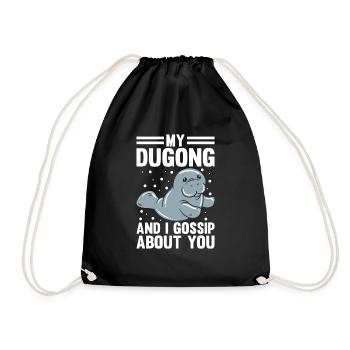Dugong Manatees Manatee - Drawstring Bag - black - Front