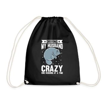 Dugong Manatees Manatee - Drawstring Bag - black - Front