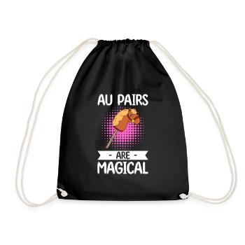 Au Pair Girl Kindergarten Nanny - Drawstring Bag - black - Front