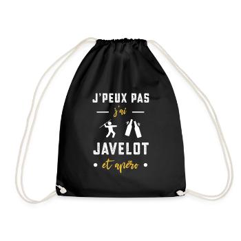 je peux pas j'ai javelot apéro humour - Sac de sport léger - noir - Devant