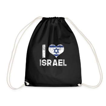 I love Israel - Drawstring Bag - black - Front