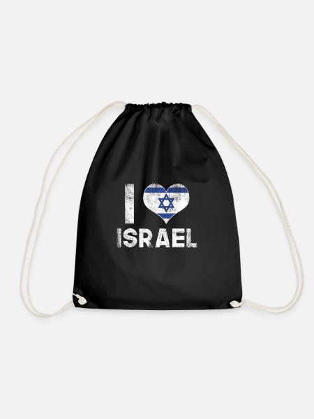 Ich Liebe Israel - Turnbeutel - Schwarz