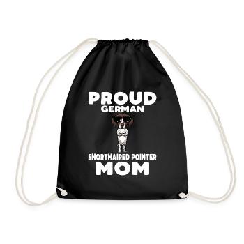 German Shorthaired Dog German Shorthaired German - Drawstring Bag - black - Front