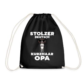 Deutsch Kurzhaar Opa - Turnbeutel - Schwarz - Vorne