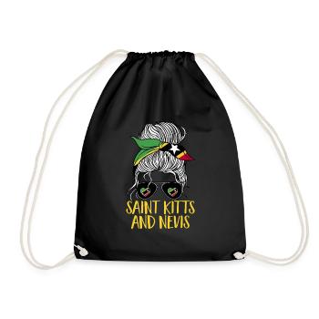 Drapeau de Saint-Kitts-et-Nevis - Sac de sport léger - noir - Devant