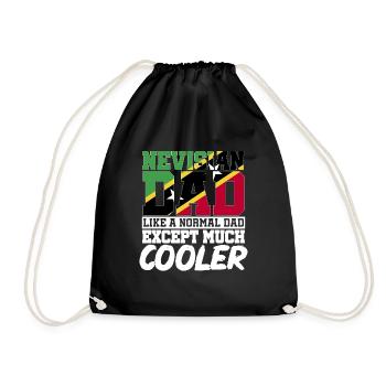 Flag of Saint Kitts and Nevis - Drawstring Bag - black - Front