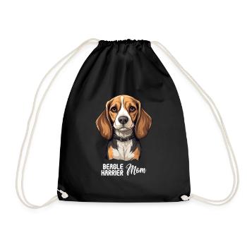 Dog Beagle Harrier - Drawstring Bag - black - Front