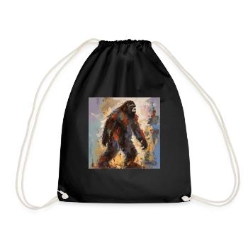 Gemälde Kunst Sasquatch Funny Graphic Acts - Turnbeutel - Schwarz - Vorne