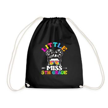 Little Miss 5th Grade Fifth 100 jours d’école - Sac de sport léger - noir - Devant