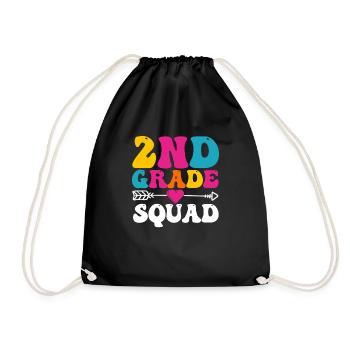 2. Klasse Squad Second Teacher Student Team Back - Turnbeutel - Schwarz - Vorne