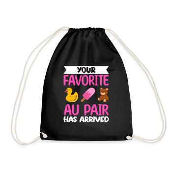 Au Pair Girl Kindergarten Nanny - Drawstring Bag - black - Front