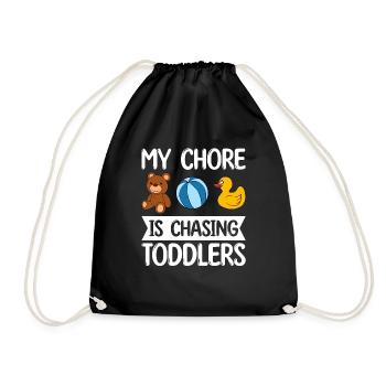 Au Pair Girl Kindergarten Nanny - Drawstring Bag - black - Front