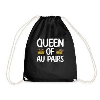 Au Pair Girl Kindergarten Nanny - Drawstring Bag - black - Front