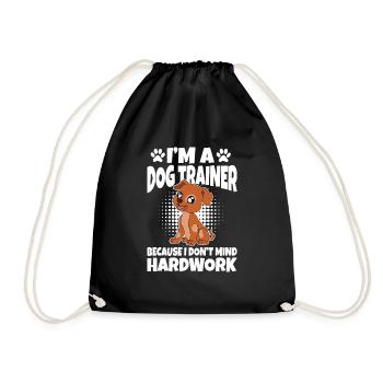 Dog Trainer Dog School Dog Sports - Drawstring Bag - black - Front