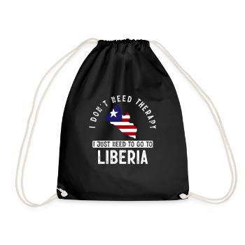 Liberia Flag Liberians - Drawstring Bag - black - Front