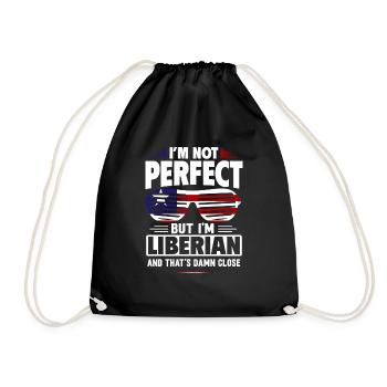 Liberia Flag Liberians - Drawstring Bag - black - Front