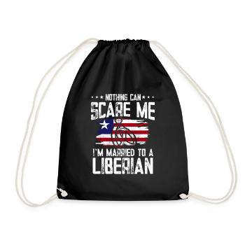Liberia Flag Liberians - Drawstring Bag - black - Front