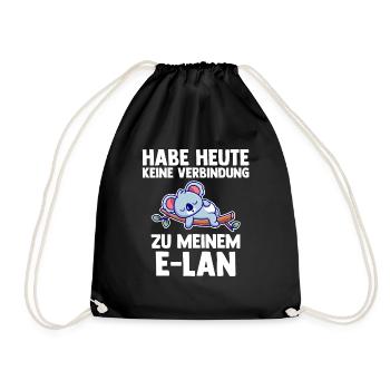 Koala Habe Heute Keine Verbindung Zu Meinem E-Lan - Turnbeutel - Schwarz - Vorne