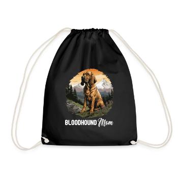 Hund Bloodhound - Turnbeutel - Schwarz - Vorne