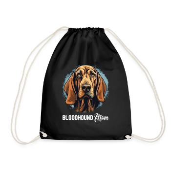Hund Bloodhound - Turnbeutel - Schwarz - Vorne