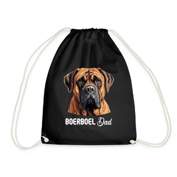 Hund Boerboel - Turnbeutel - Schwarz - Vorne