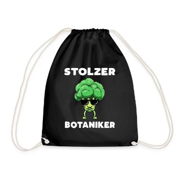 Stolzer Botaniker - Turnbeutel - Schwarz - Vorne