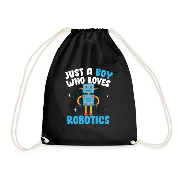 Droid Builder Robot Funny Just A Boy Who Loves Rob - Turnbeutel - Schwarz - Vorne