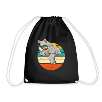 Rhinocéros avec lunettes de soleil Rhino - Sac de sport léger - noir - Devant