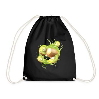 Kiwi - Drawstring Bag - black - Front